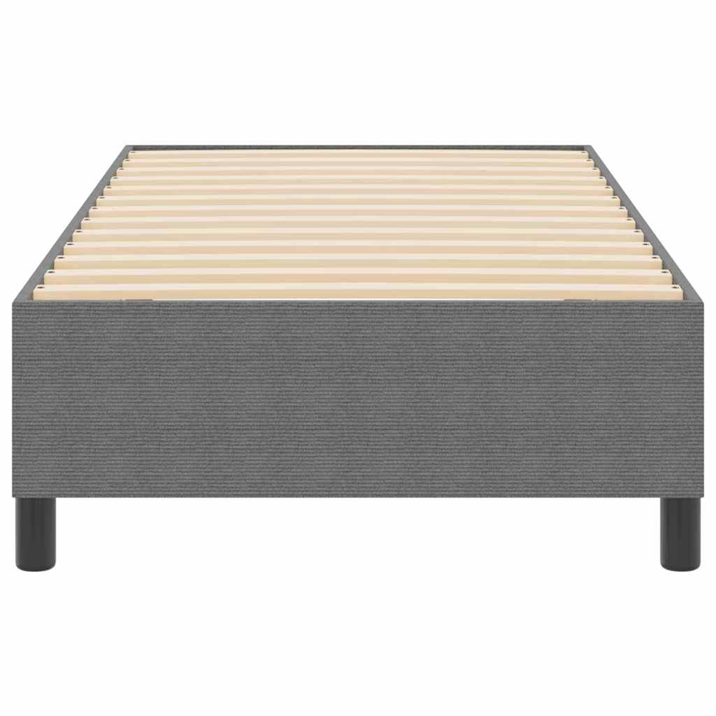 vidaXL Κρεβάτι Box Spring Ανοιχτό Γκρι Μοναδικό Κορντουρόι
