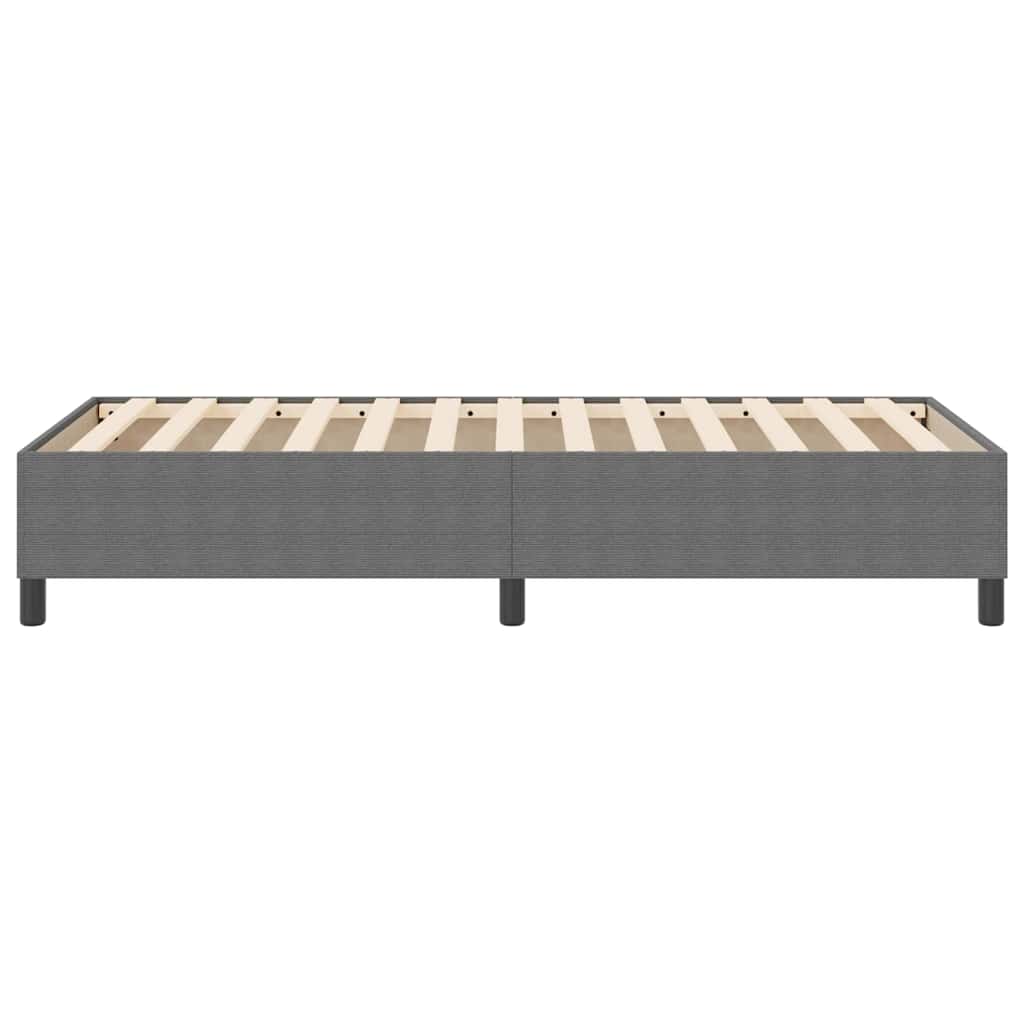 vidaXL Κρεβάτι Box Spring Ανοιχτό Γκρι Μοναδικό Κορντουρόι