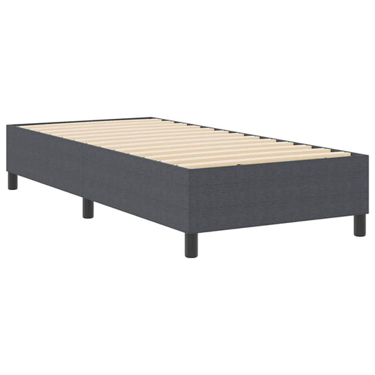 vidaXL Κρεβάτι Box Spring Σκούρο Γκρι Μονό Κορντούρα