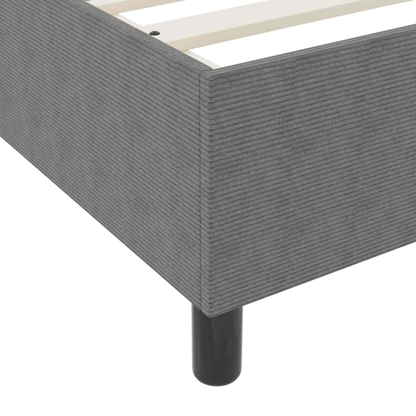 vidaXL Κρεβάτι πλατφόρμα Ανοιχτό γκρι 90 x 200 cm Υφασμάτινο Κορντουρά