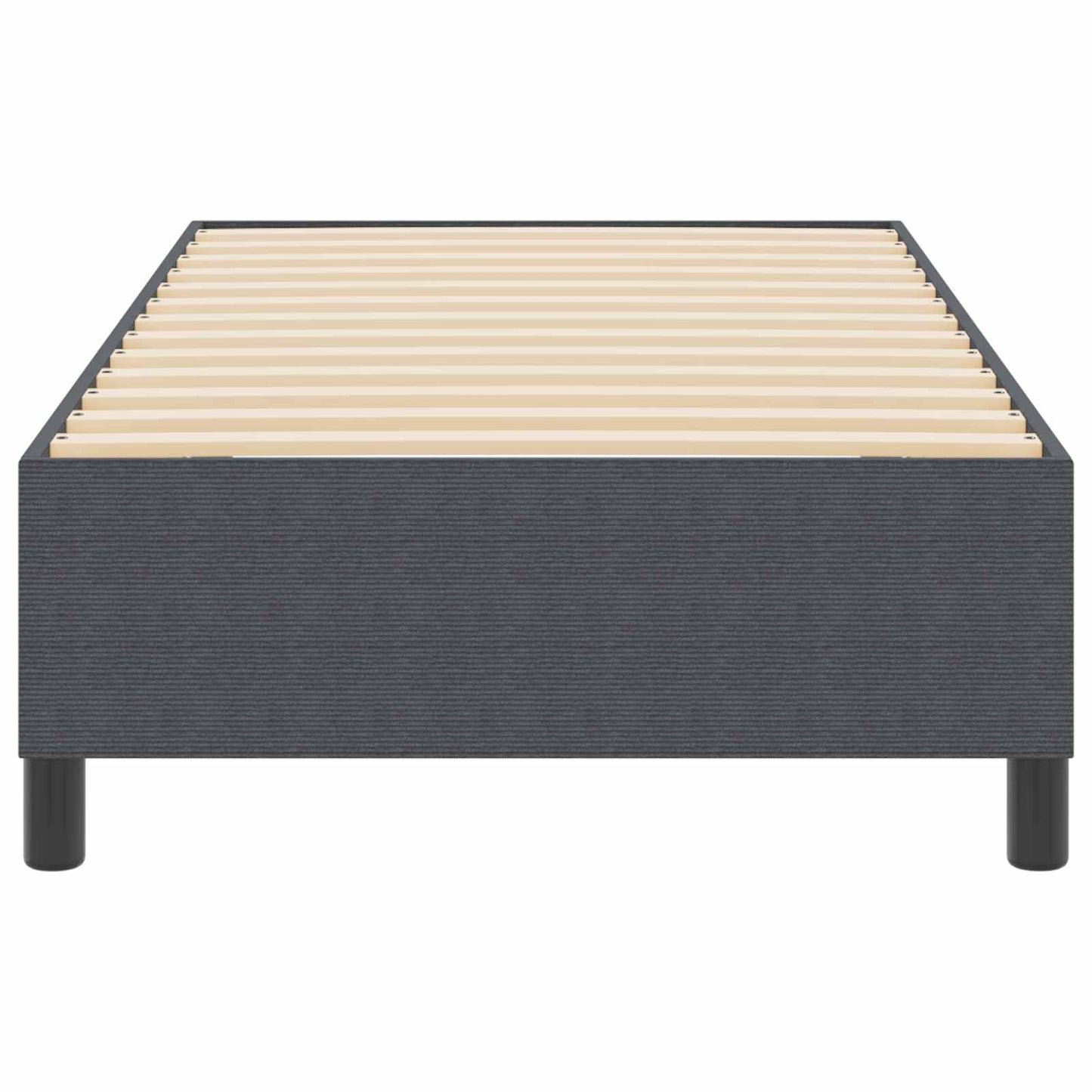 vidaXL Κρεβάτι πλατφόρμα Σκούρο Γκρι 90 x 200 cm Υφασμάτινο Κορντουρά