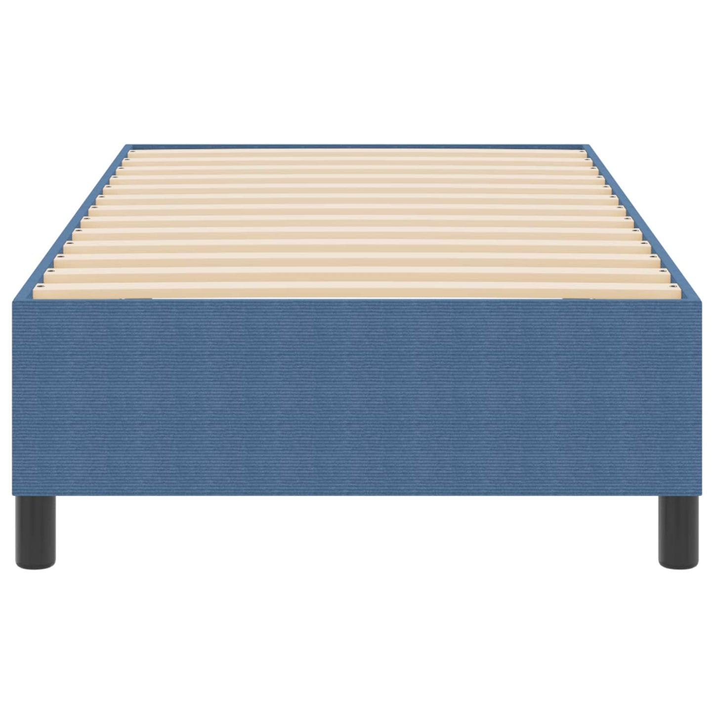 vidaXL Κρεβάτι πλατφόρμα Μπλε 90 x 200 cm Υφασμάτινο Κορντουρά