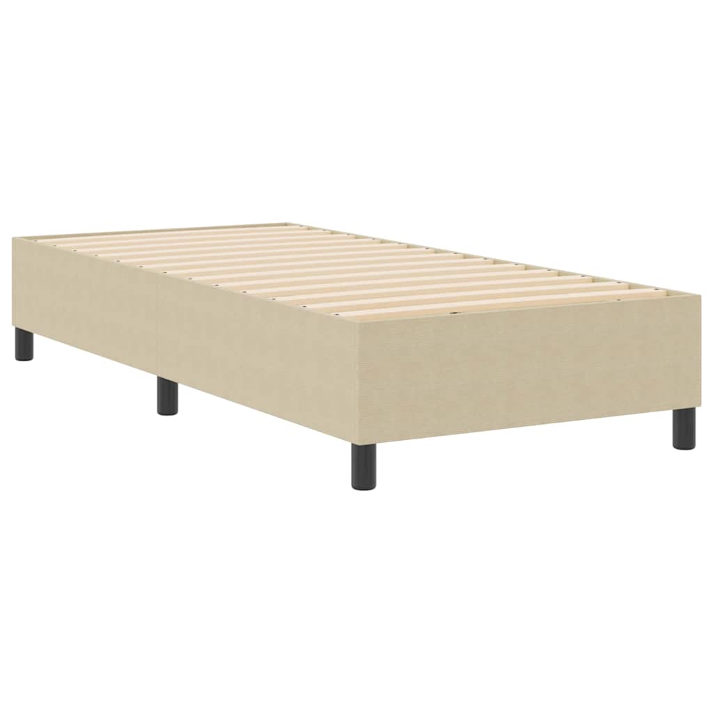 vidaXL Κρεβάτι Box Spring Ανοιχτό Πράσινο Γκρι 90x200 εκ Ύφασμα Κορντουρόι