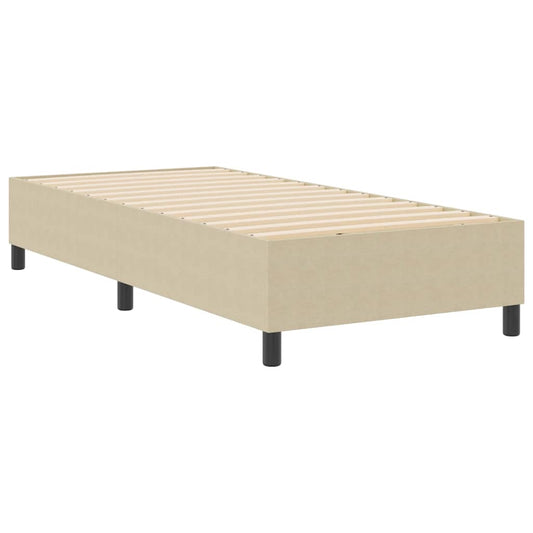 vidaXL Κρεβάτι Box Spring Ανοιχτό Πράσινο Γκρι 90x200 εκ Ύφασμα Κορντουρόι