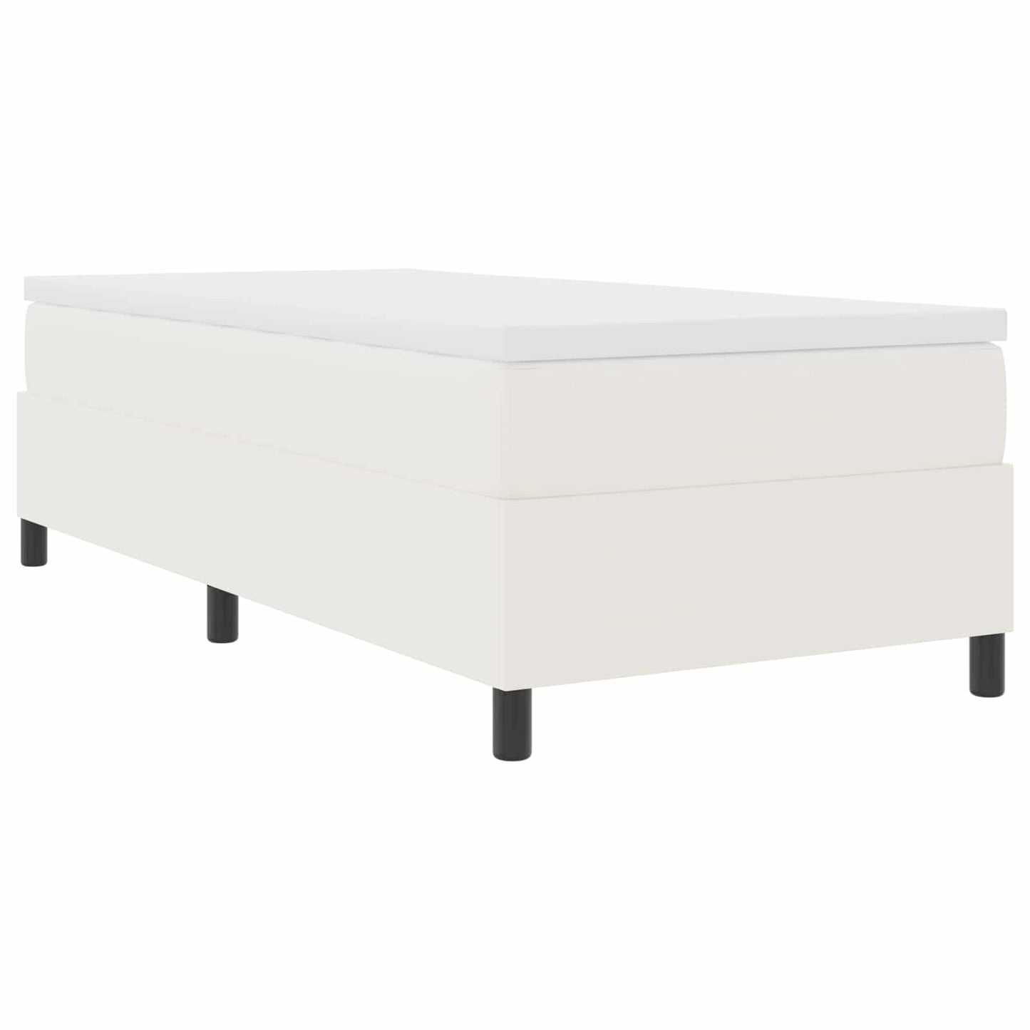 vidaXL Κρεβάτι πλατφόρμα Κρεμ 100 x 200 cm Υφασμάτινο Κορντουρά