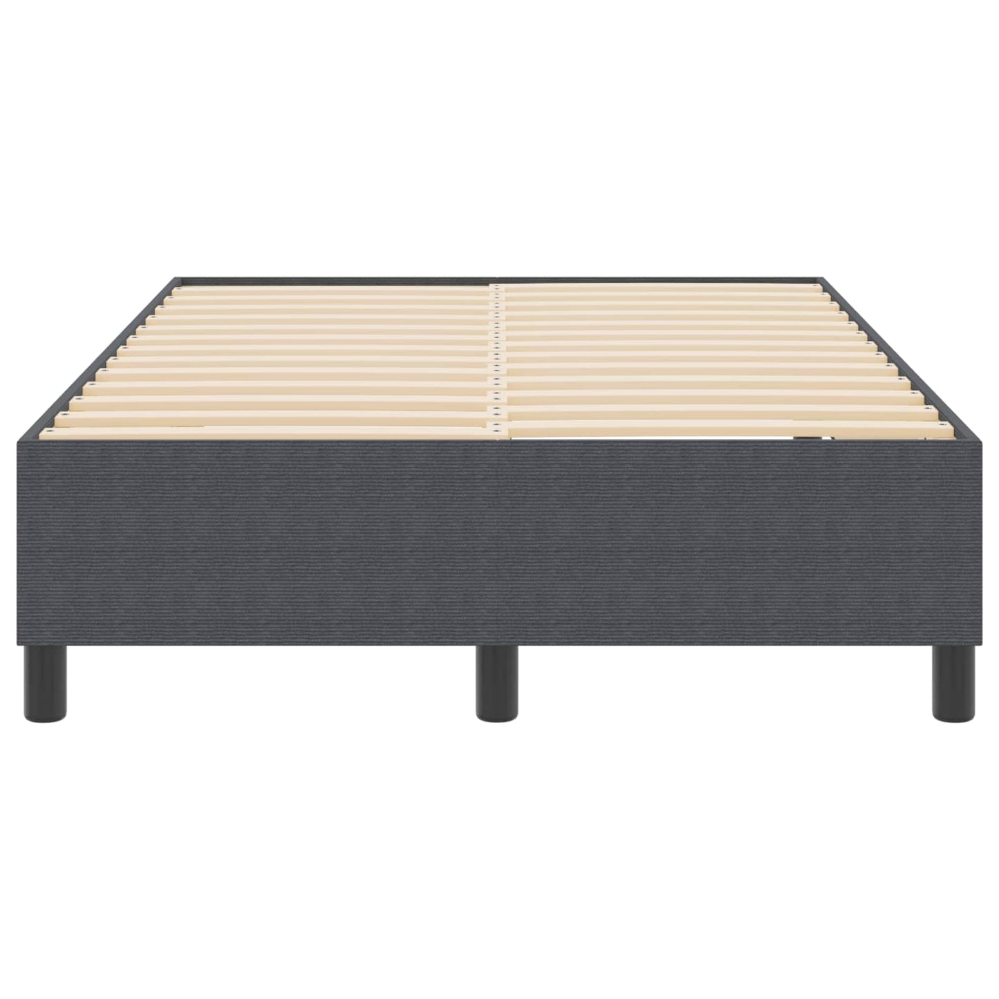 vidaXL Κρεβάτι πλατφόρμα Σκούρο Γκρι 120 x 190 cm Υφασμάτινο Κορντουρά