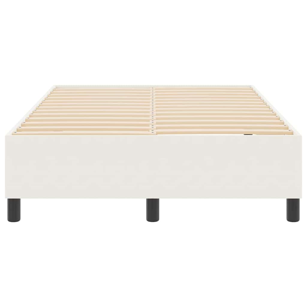 vidaXL Κρεβάτι πλατφόρμα Κρεμ 120 x 190 cm Υφασμάτινο Κορντουρά