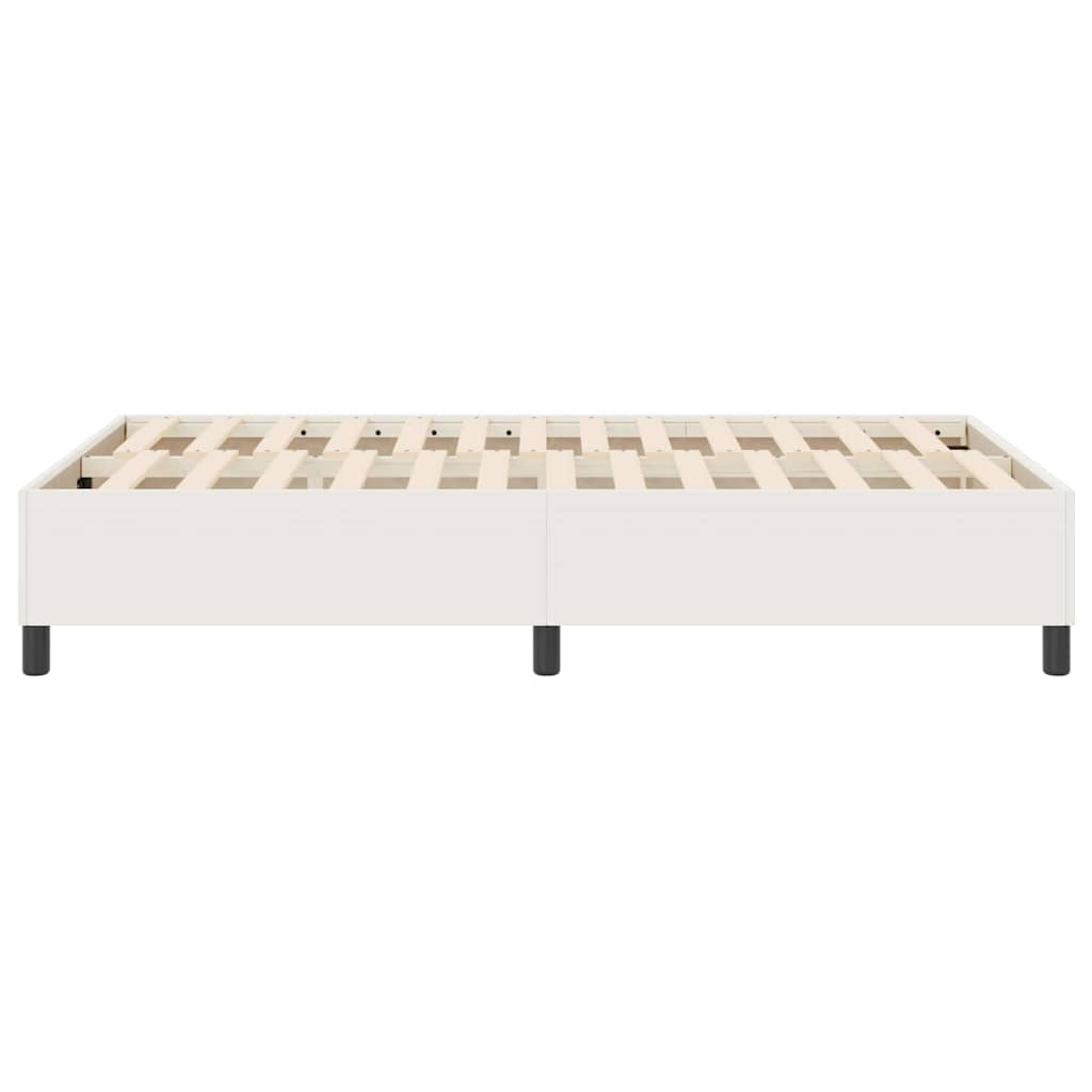 vidaXL Κρεβάτι πλατφόρμα Κρεμ 120 x 190 cm Υφασμάτινο Κορντουρά