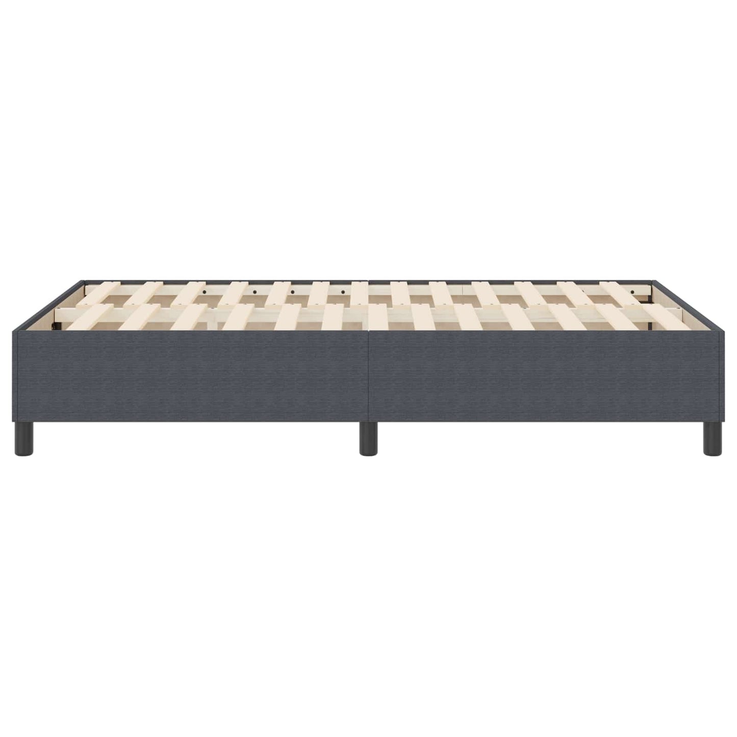 vidaXL Κρεβάτι πλατφόρμα Σκούρο Γκρι 120 x 200 cm Υφασμάτινο Κορντουρά