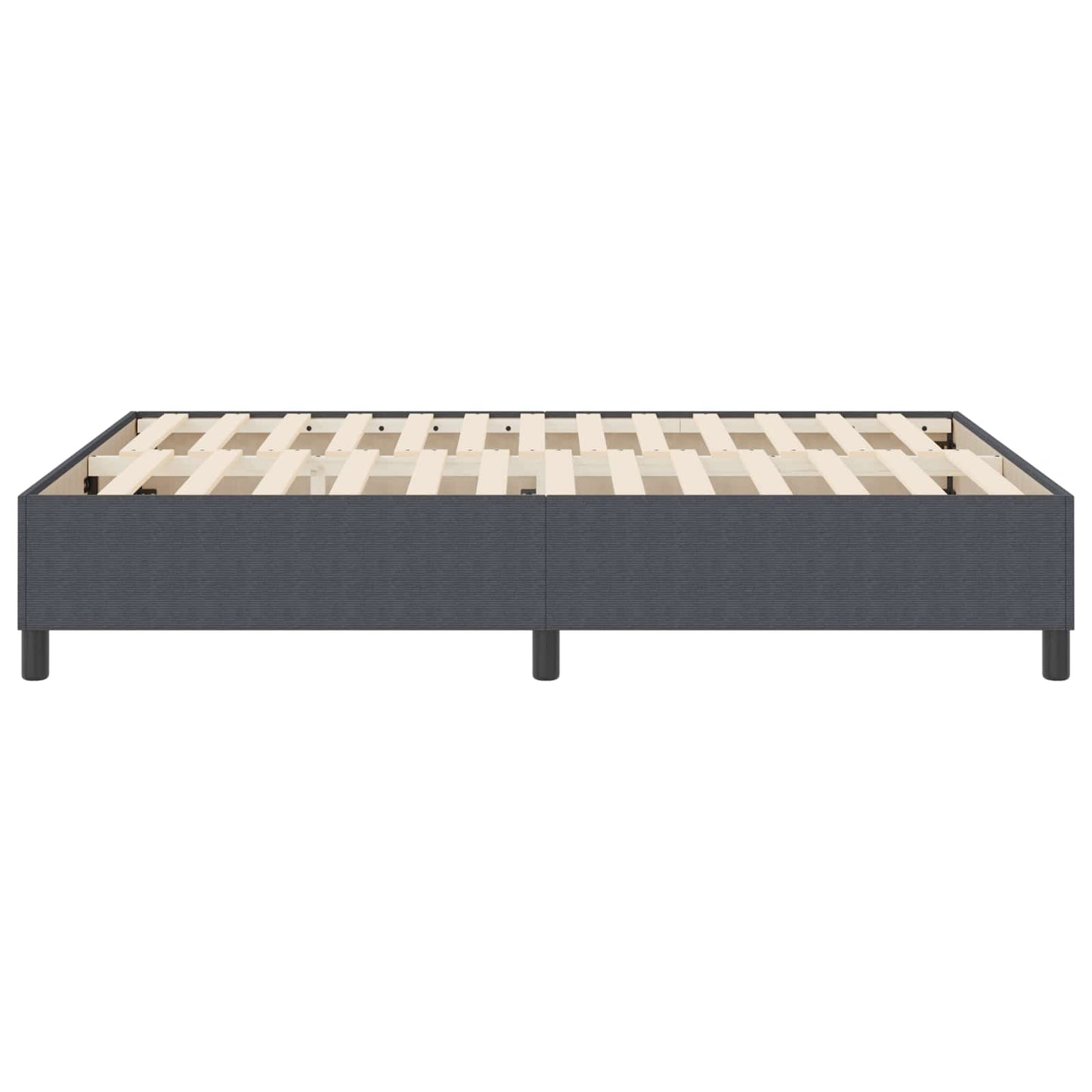vidaXL Κρεβάτι πλατφόρμα Σκούρο Γκρι 140 x 190 cm Υφασμάτινο Κορντουρά