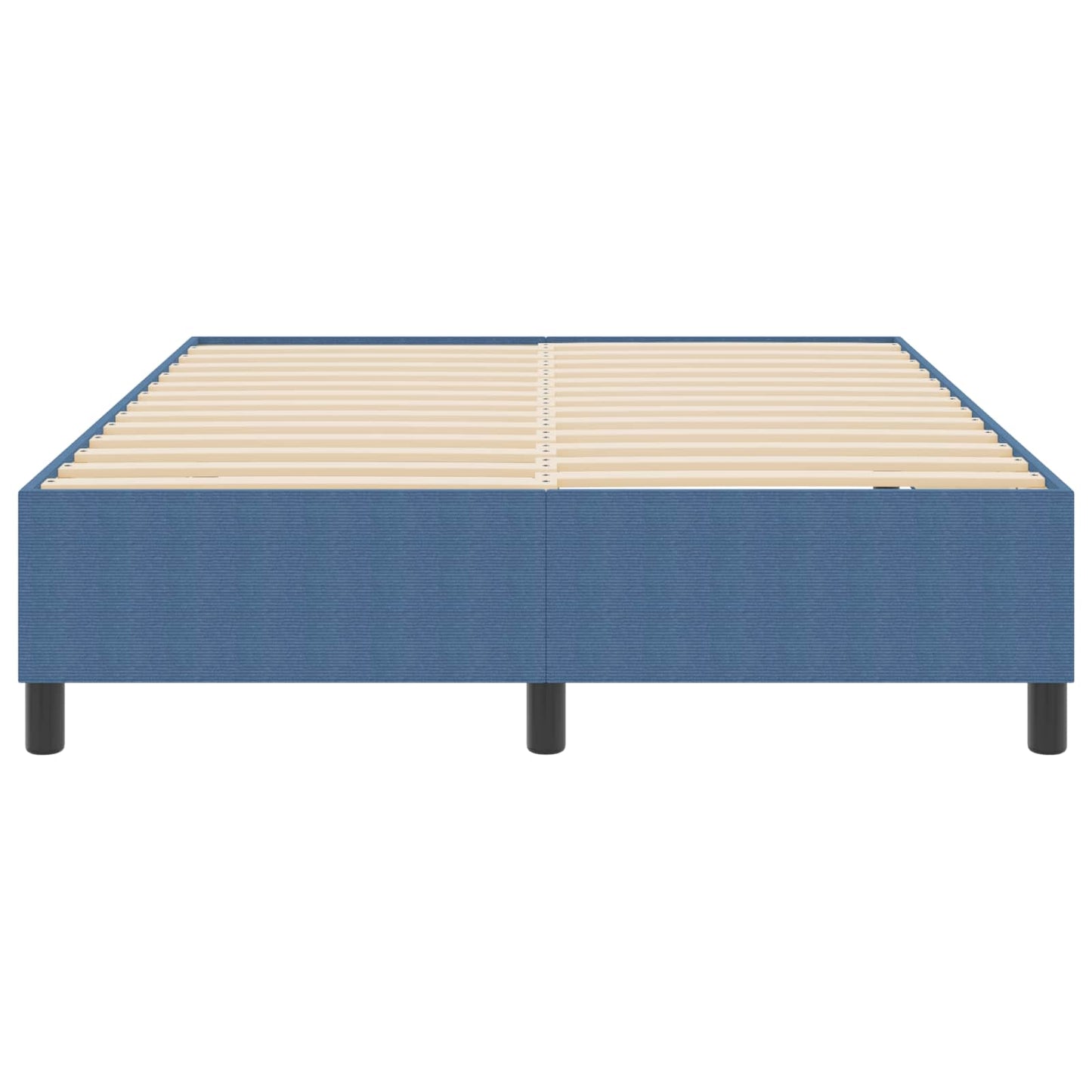 vidaXL Κρεβάτι πλατφόρμα Μπλε 140 x 190 cm Υφασμάτινο Κορντουρά