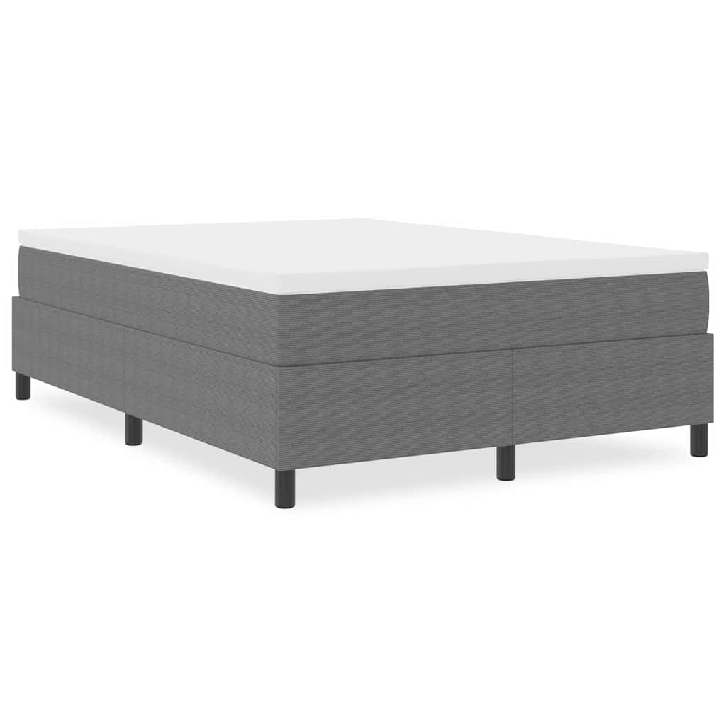 vidaXL Κρεβάτι με Στρώμα Ελατηρίου Ανοιχτό Γκρι 140x200 εκ από Βελούδο