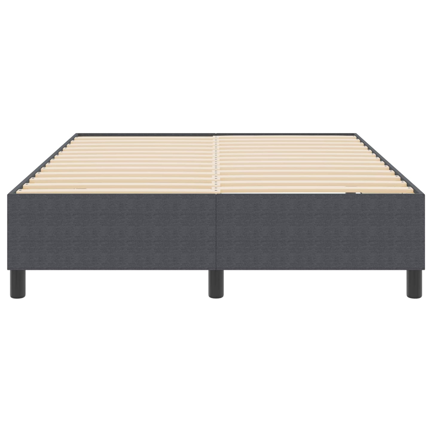 vidaXL Κρεβάτι πλατφόρμα Σκούρο Γκρι 140 x 200 cm Υφασμάτινο Κορντουρά
