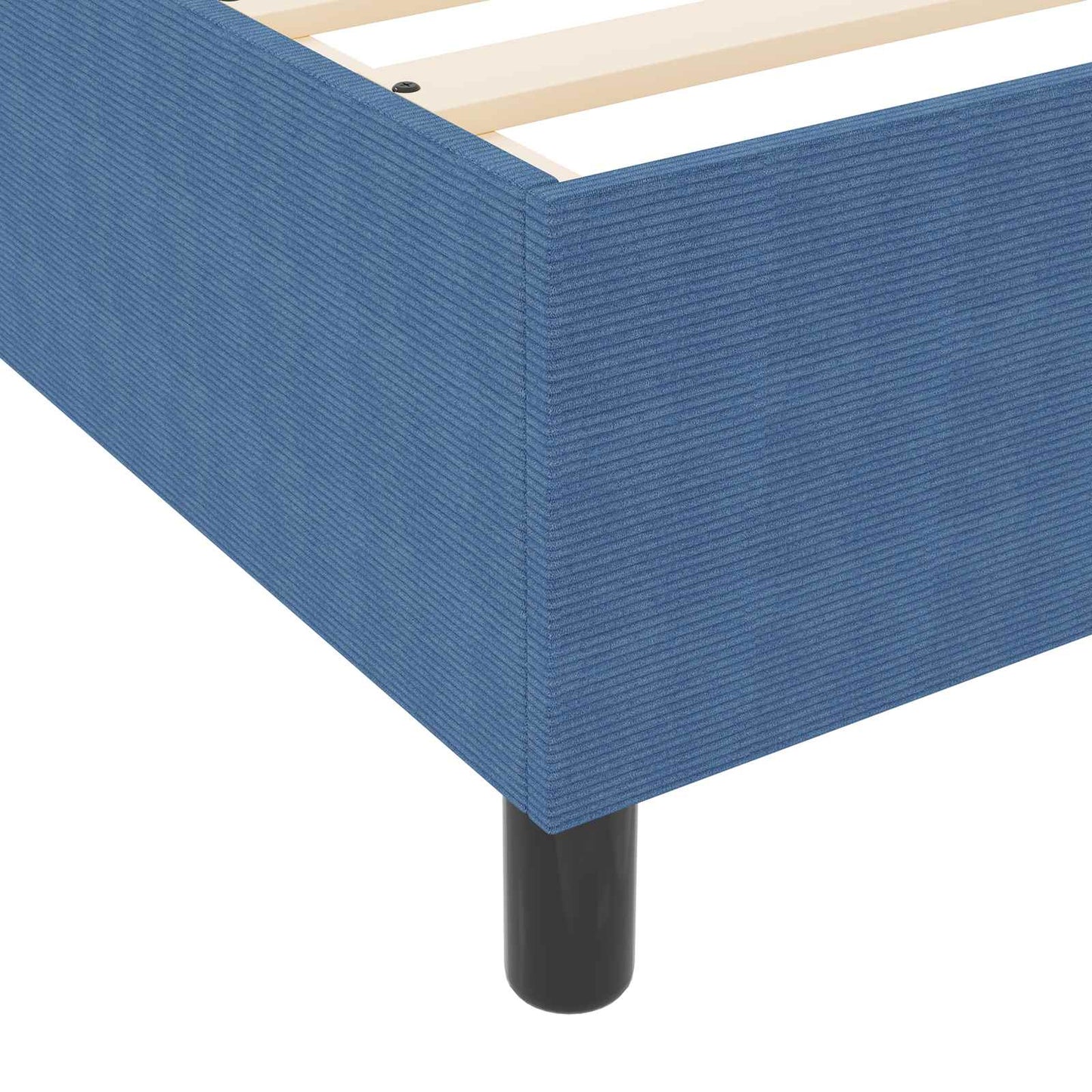 vidaXL Κρεβάτι πλατφόρμα Μπλε 140 x 200 cm Υφασμάτινο Κορντουρά