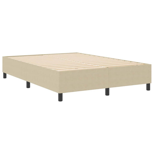 vidaXL Κρεβάτι Box Spring Ανοιχτό Πράσινο Γκρι 140x200 εκ. Ύφασμα Κοντούρι