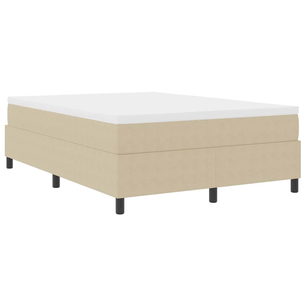 vidaXL Κρεβάτι Box Spring Ανοιχτό Πράσινο Γκρι 140x200 εκ. Ύφασμα Κοντούρι
