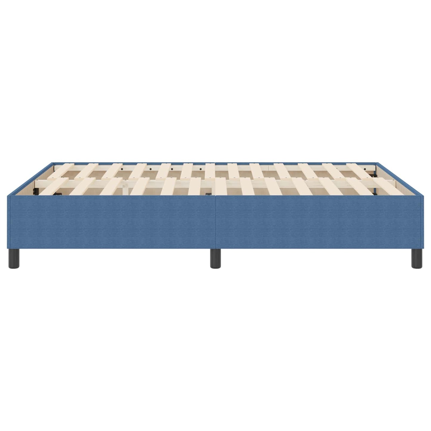 vidaXL Κρεβάτι πλατφόρμα Μπλε 160 x 200 cm Υφασμάτινο Κορντουρά