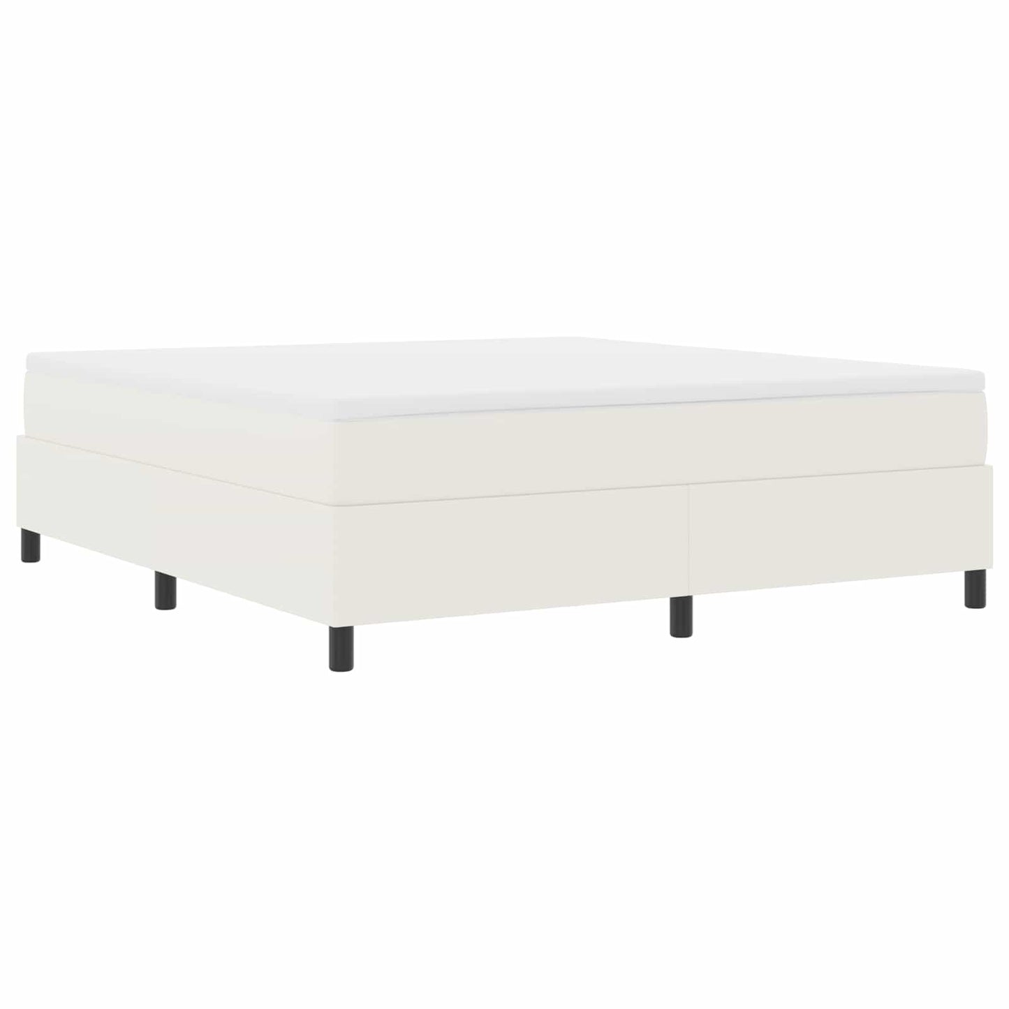 vidaXL Κρεβάτι πλατφόρμα Κρεμ 180 x 200 cm Υφασμάτινο Κορντουρά