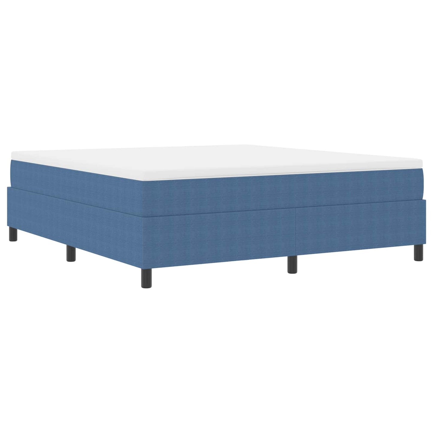 vidaXL Κρεβάτι πλατφόρμα Μπλε 180 x 200 cm Υφασμάτινο Κορντουρά