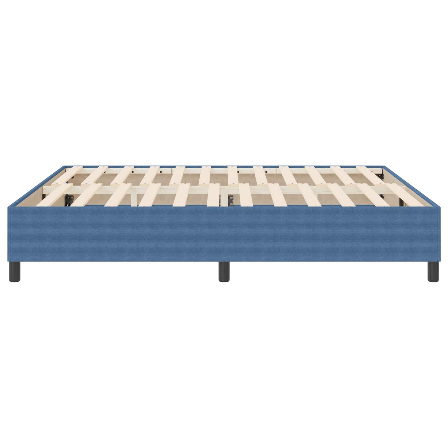 vidaXL Κρεβάτι πλατφόρμα Μπλε 180 x 200 cm Υφασμάτινο Κορντουρά