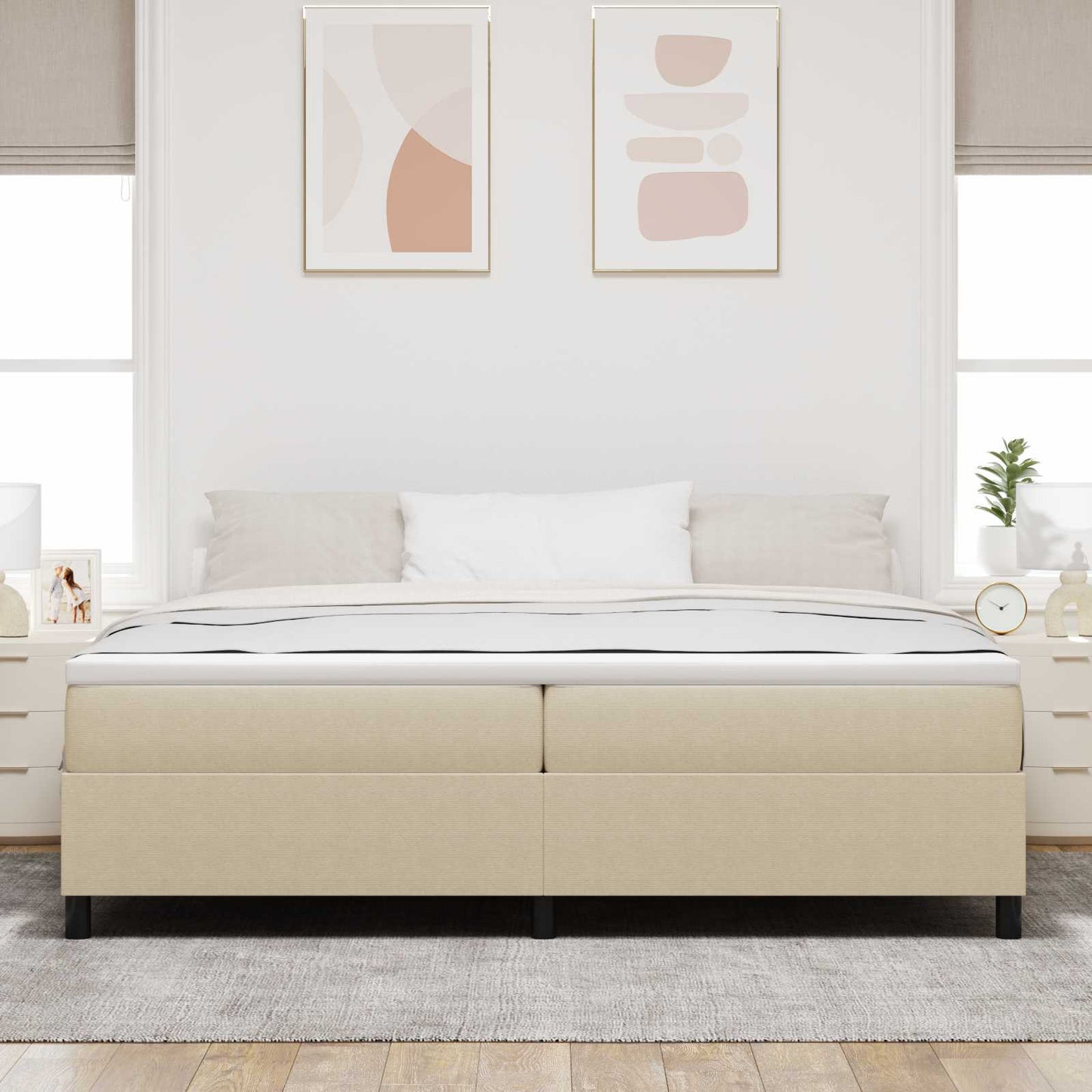 vidaXL Κρεβάτι πλατφόρμα Γκρι Πράσινο 200 x 200 cm