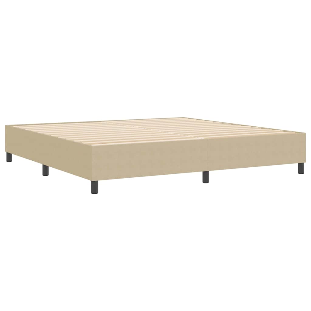 vidaXL Κρεβάτι Box Spring Ανοιχτό Πράσινο Γκρι 200x200 εκ. από Ψάθα