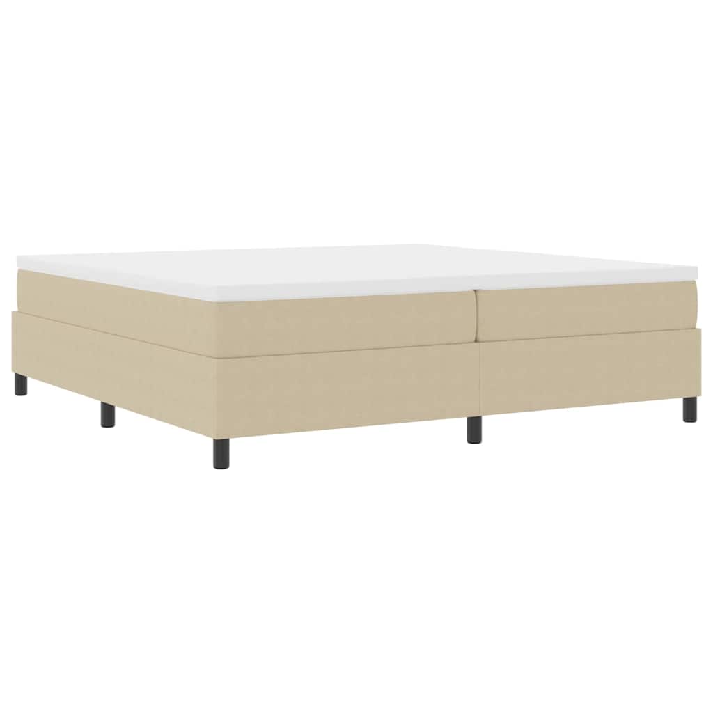 vidaXL Κρεβάτι Box Spring Ανοιχτό Πράσινο Γκρι 200x200 εκ. από Ψάθα