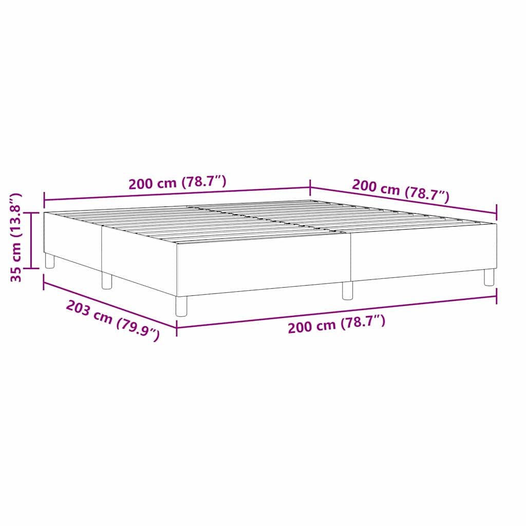 vidaXL Κρεβάτι Box Spring Ανοιχτό Πράσινο Γκρι 200x200 εκ. από Ψάθα