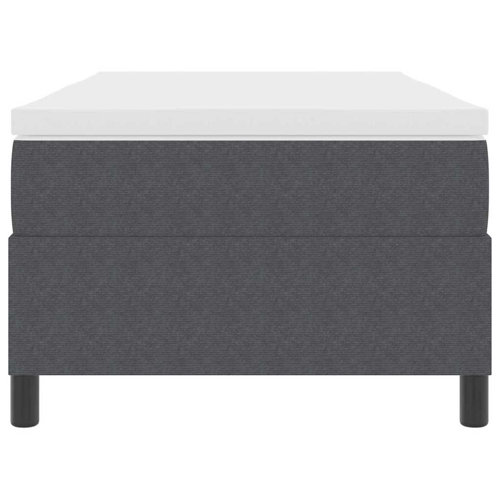 vidaXL Κρεβάτι με ελατήρια Σκούρο Γκρι και Λευκό 203 x 80 x 60 εκ.