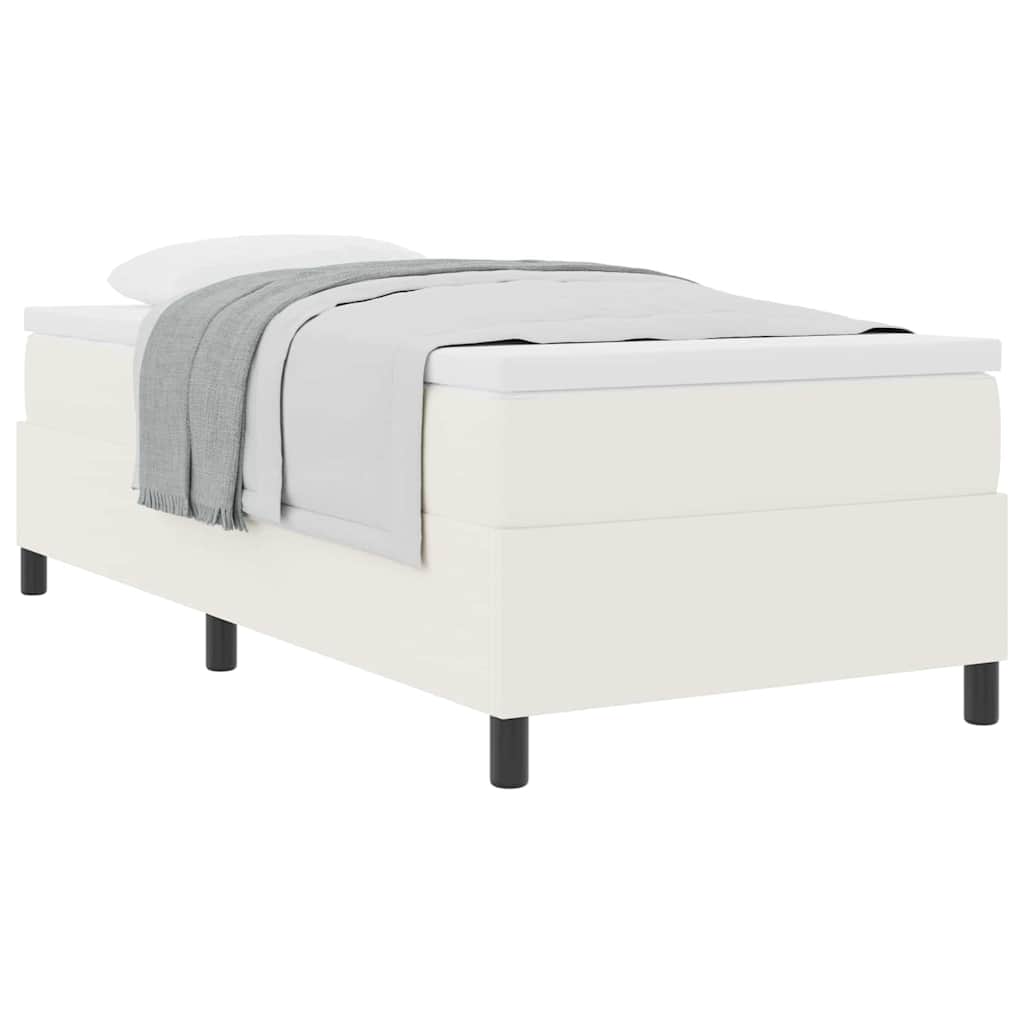 vidaXL Κρεβάτι με ελατήρια Κρέμα και Λευκό 80 x 200 cm