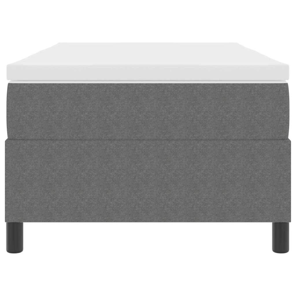 vidaXL Κρεβάτι με ελατήρια Ανοιχτό Γκρι και Λευκό 193 x 90 x 60 εκ.