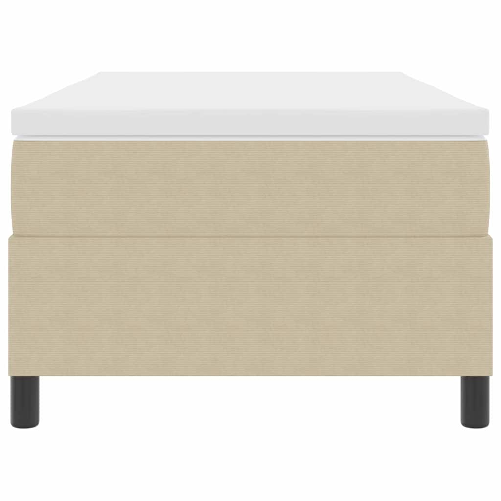 vidaXL Κρεβάτι με ελατήρια Ανοιχτό Γκρι και Λευκό 193 x 90 x 60 εκ.