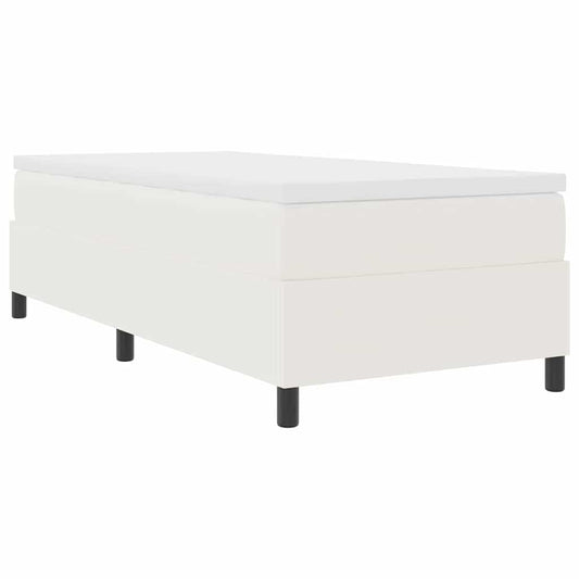 vidaXL Κρεβάτι με ελατήρια Κρέμα και Λευκό 90 x 200 cm