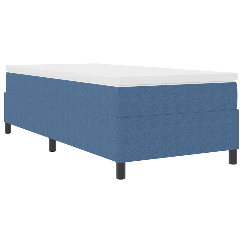 vidaXL Κρεβάτι με ελατήρια Μπλε και άσπρο 90 x 200 cm