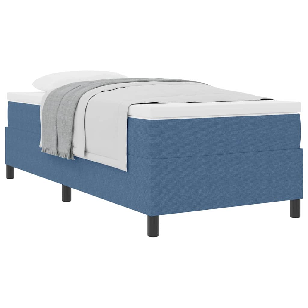 vidaXL Κρεβάτι με ελατήρια Μπλε και άσπρο 90 x 200 cm
