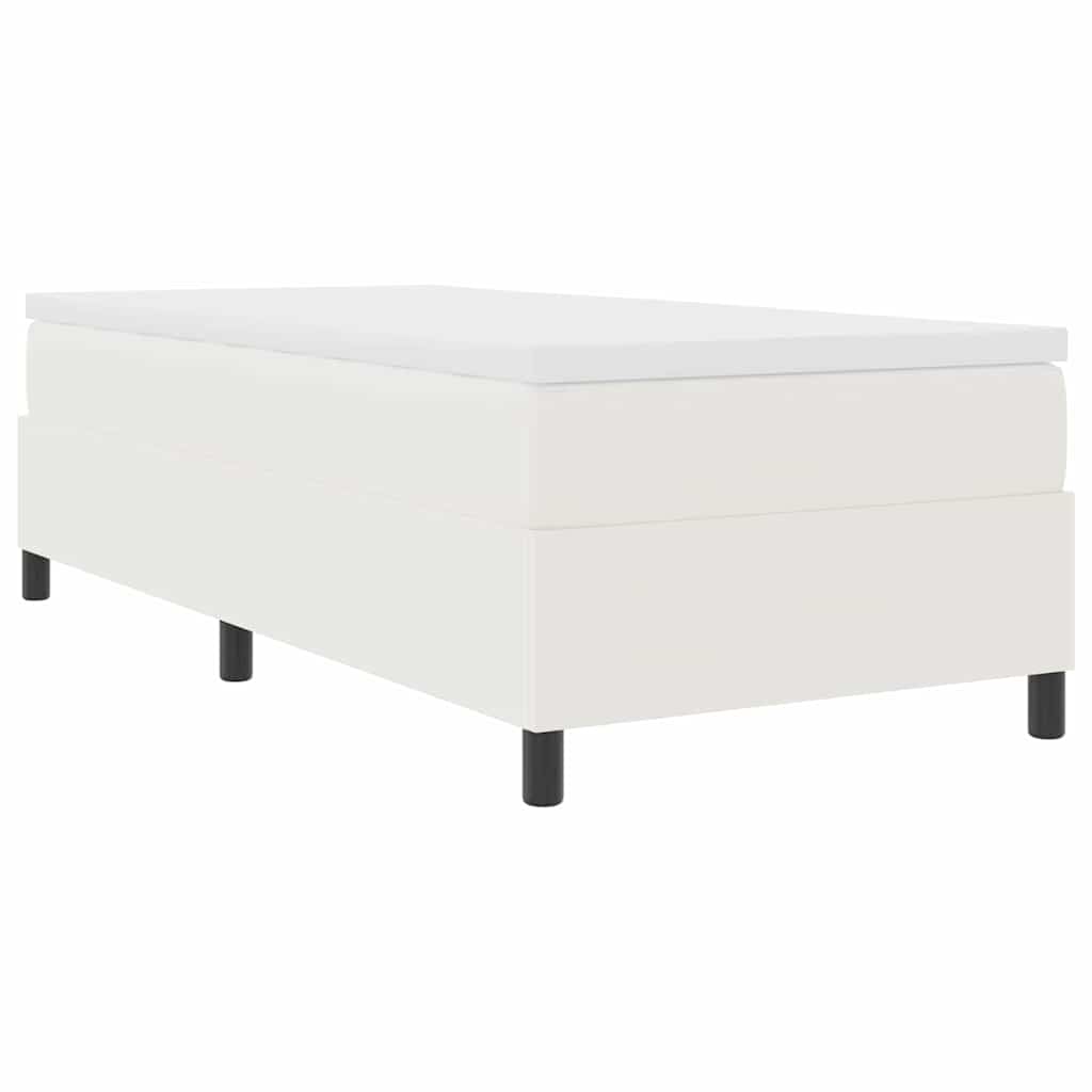 vidaXL Κρεβάτι με ελατήρια Κρέμα και Λευκό 100 x 200 cm