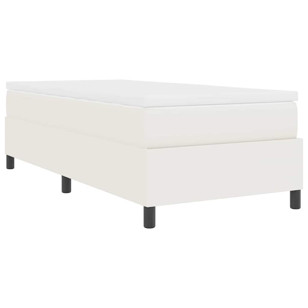 vidaXL Κρεβάτι με ελατήρια Κρέμα και Λευκό 100 x 200 cm