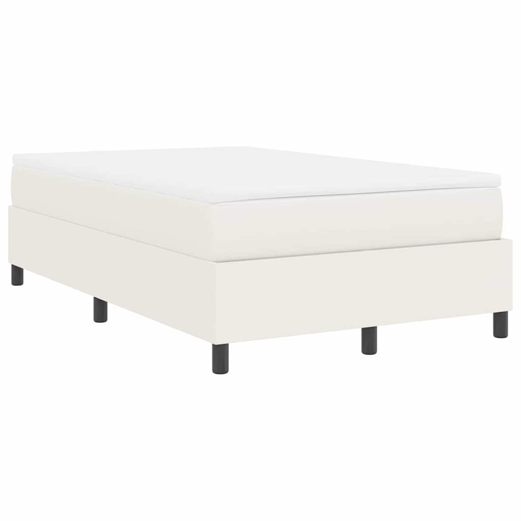 vidaXL Κρεβάτι με ελατήρια Κρέμα και Λευκό 120 x 190 cm