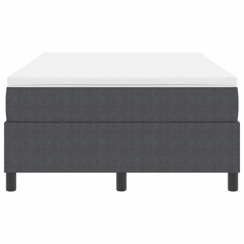 vidaXL Κρεβάτι με ελατήρια Σκούρο Γκρι και Λευκό 203 x 120 x 60 εκ