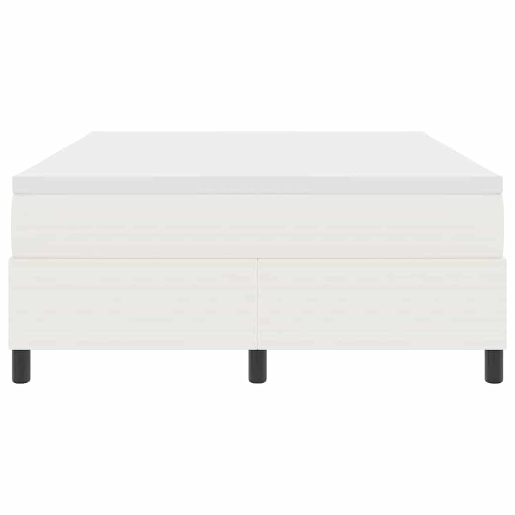 vidaXL Κρεβάτι με ελατήρια Κρέμα και Λευκό 140 x 190 cm