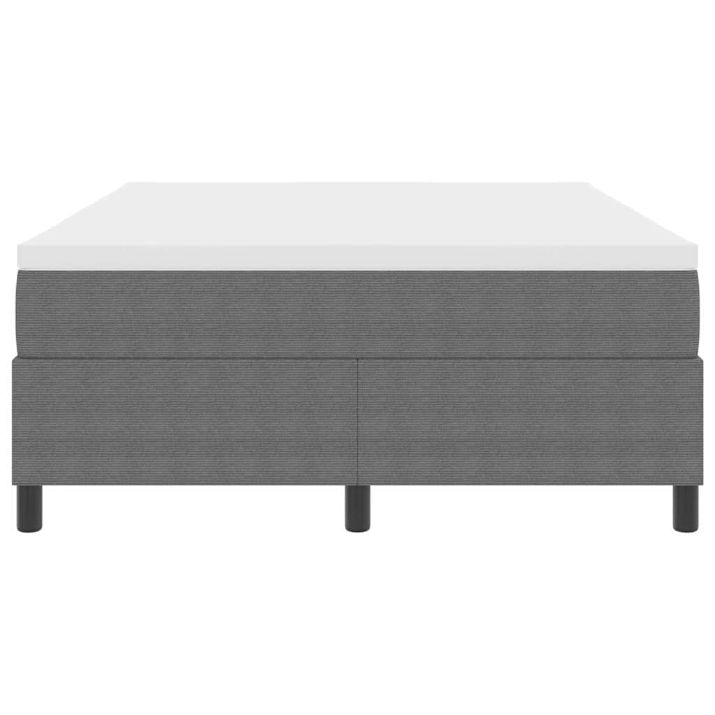 vidaXL Κρεβάτι με ελατήρια Ανοιχτό Γκρι και Λευκό 203 x 140 x 60 εκ