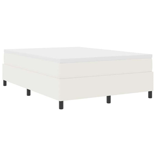 vidaXL Κρεβάτι με ελατήρια Κρέμα και Λευκό 160 x 200 cm