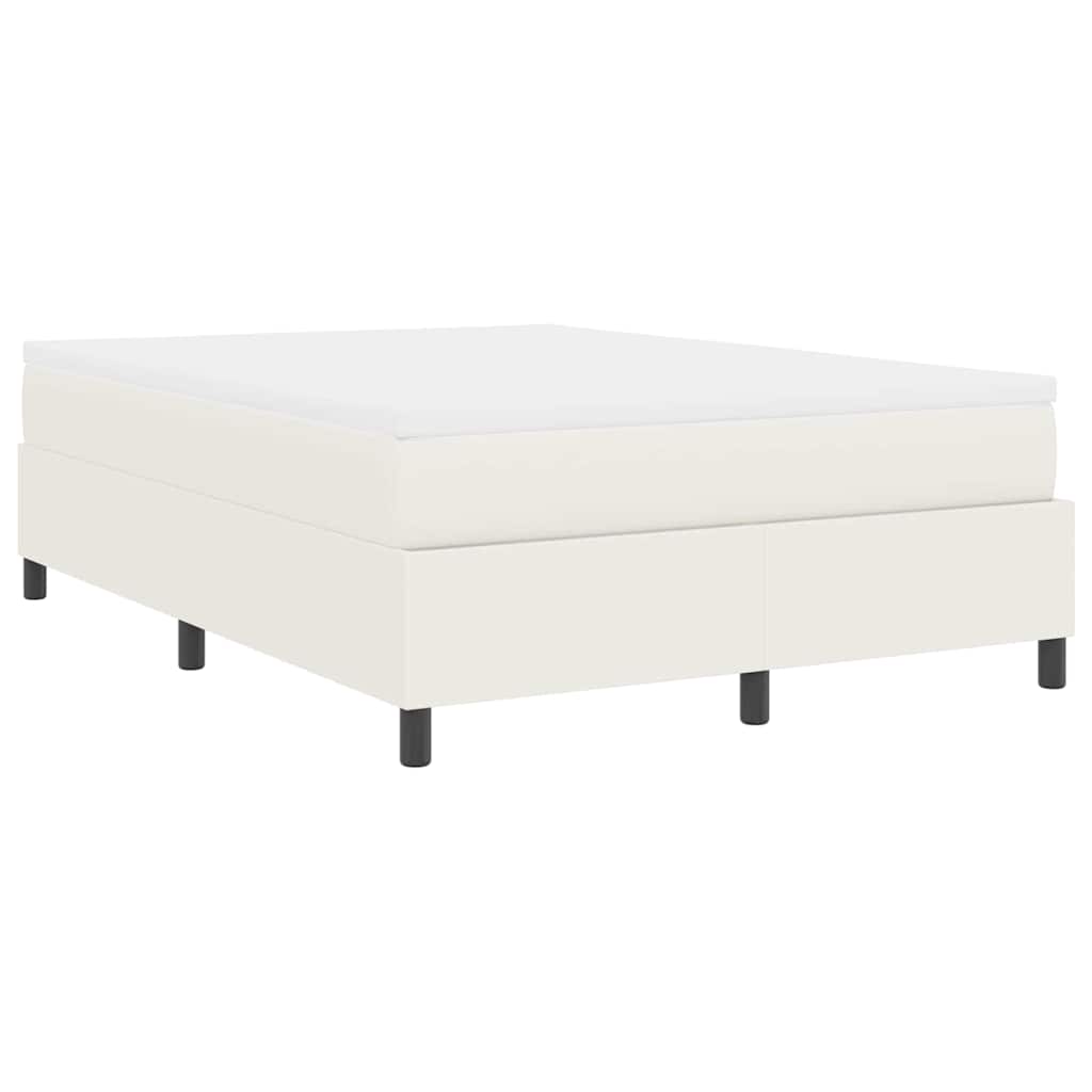 vidaXL Κρεβάτι με ελατήρια Κρέμα και Λευκό 160 x 200 cm