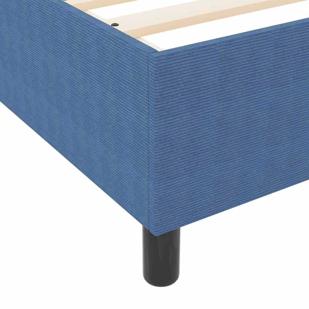 vidaXL Κρεβάτι με ελατήρια Μπλε και άσπρο 160 x 200 cm
