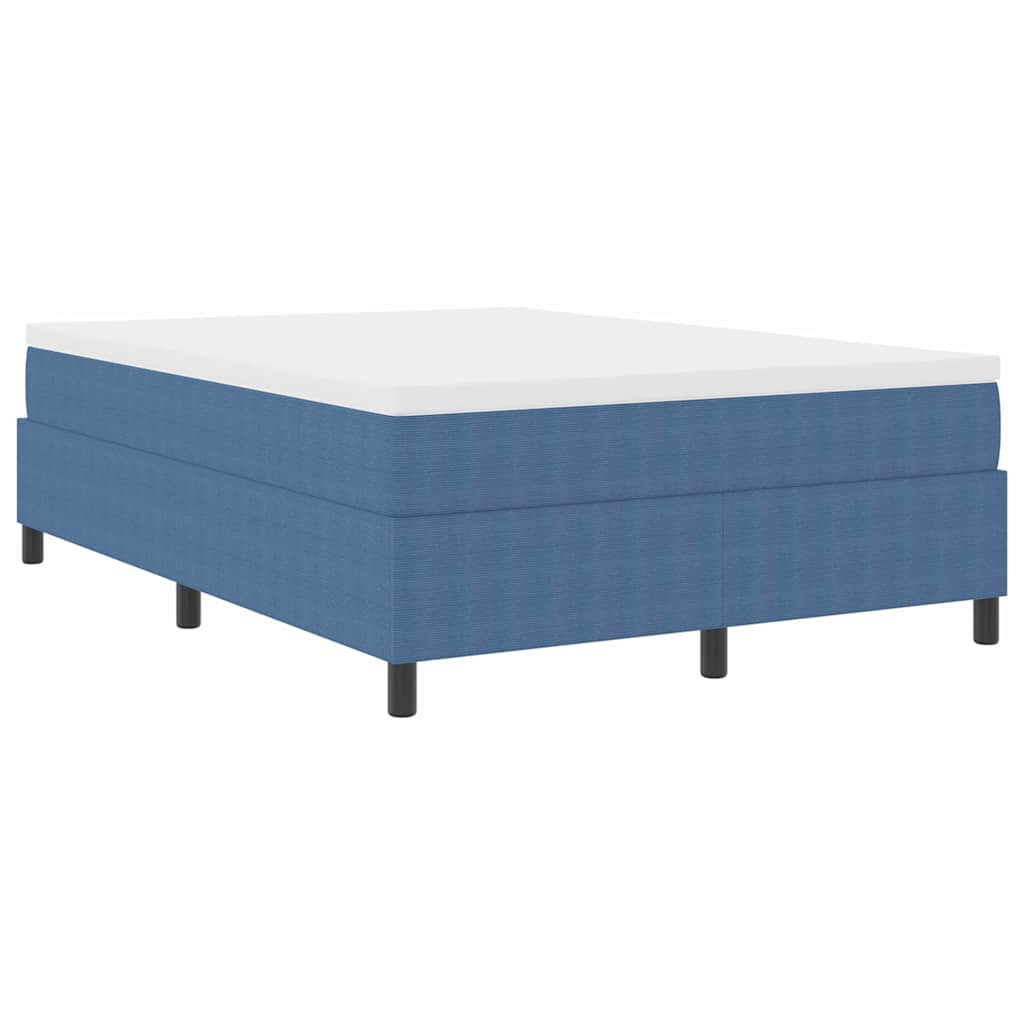 vidaXL Κρεβάτι με ελατήρια Μπλε και άσπρο 160 x 200 cm