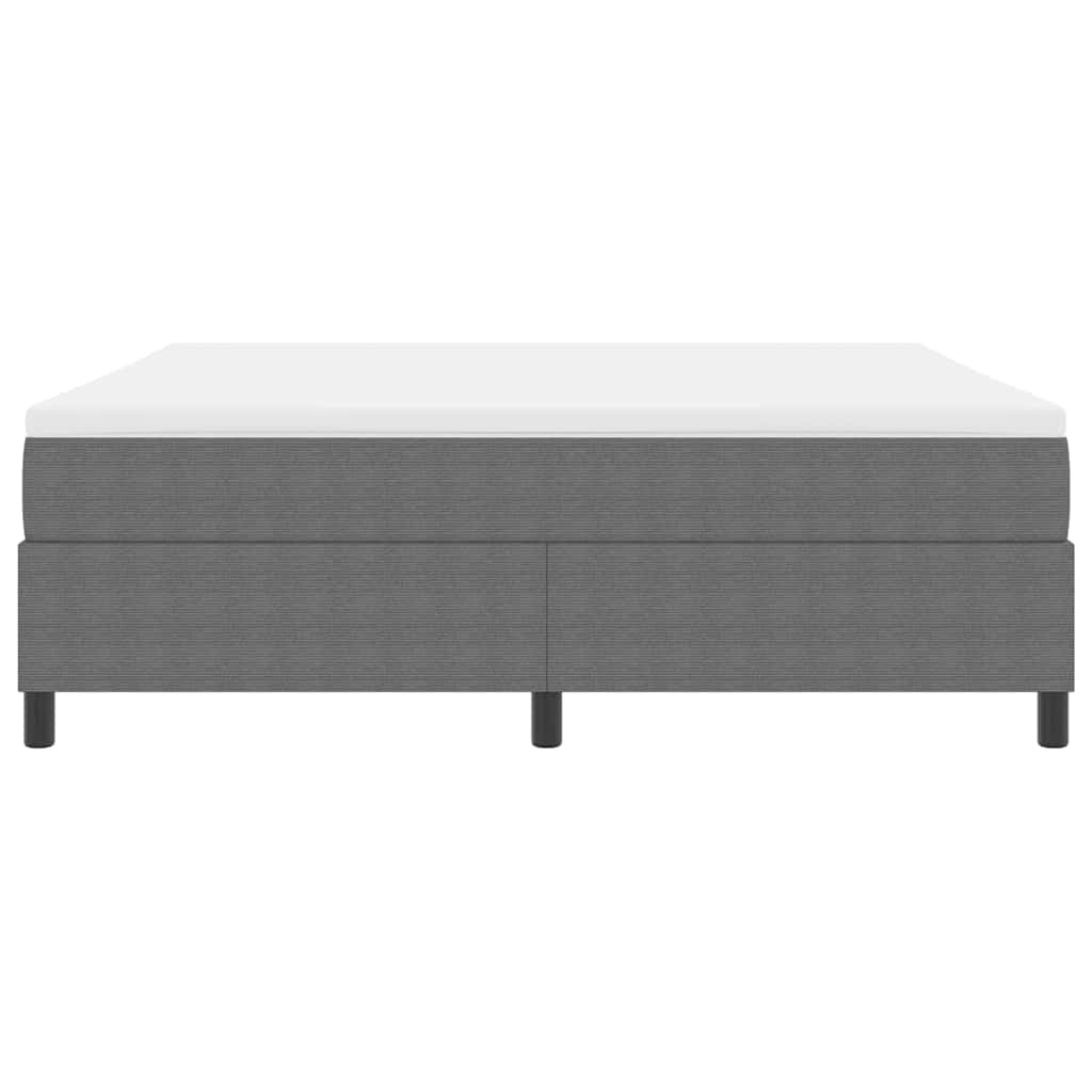 vidaXL Κρεβάτι με Στρώμα - Ανοιχτό Γκρι, Super King Size, Ύφασμα Σταυρωτό