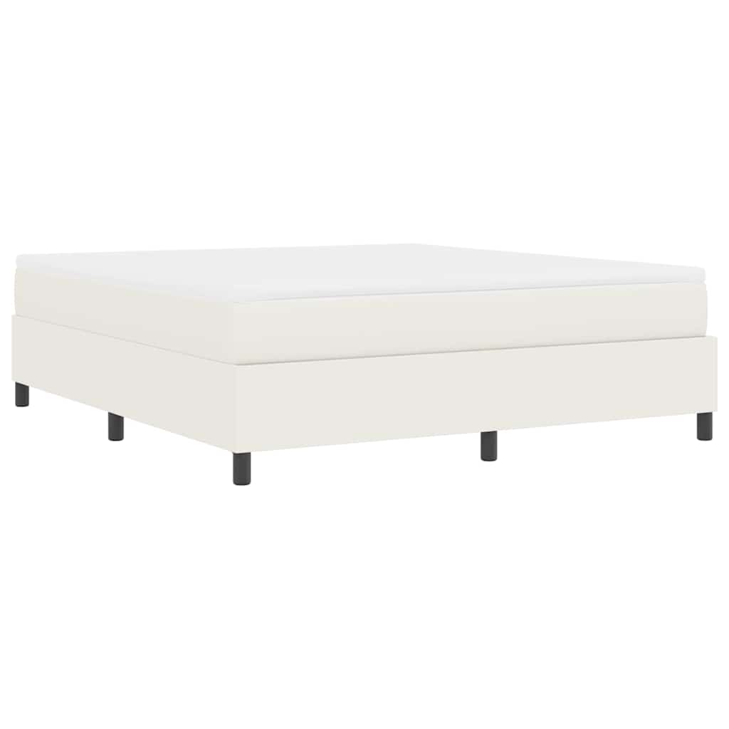 vidaXL Κρεβάτι με ελατήρια Κρέμα και Λευκό 180 x 200 cm