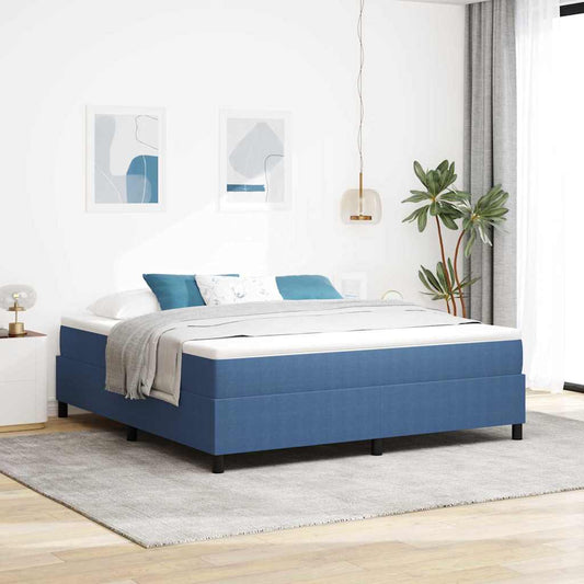 vidaXL Κρεβάτι με ελατήρια Μπλε και άσπρο 180 x 200 cm
