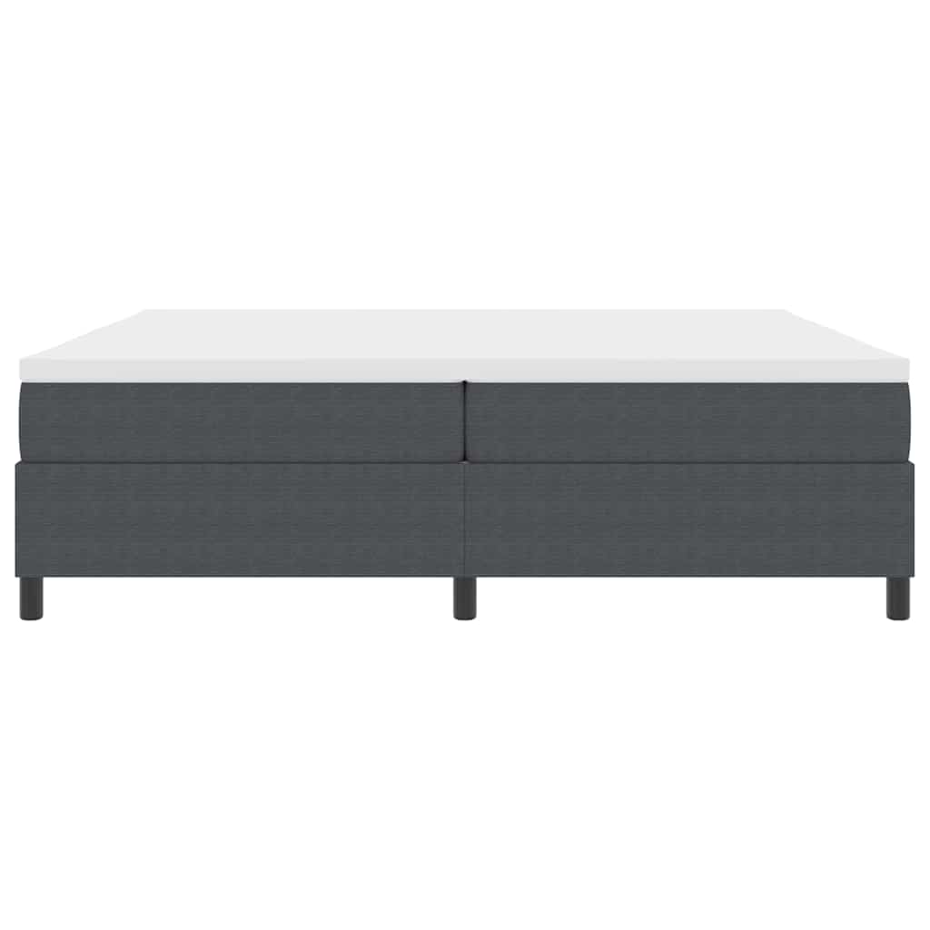 vidaXL Κρεβάτι με ελατήρια Σκούρο Γκρι και Λευκό 203 x 200 x 60 εκ