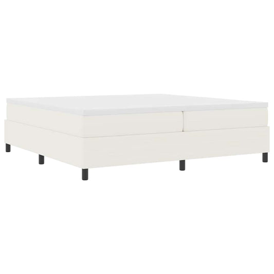 vidaXL Κρεβάτι με ελατήρια Κρέμα και Λευκό 200 x 200 cm